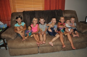 the whole clan...mikaela, Charlie, logan, tyler, sierra, haylie and brody!